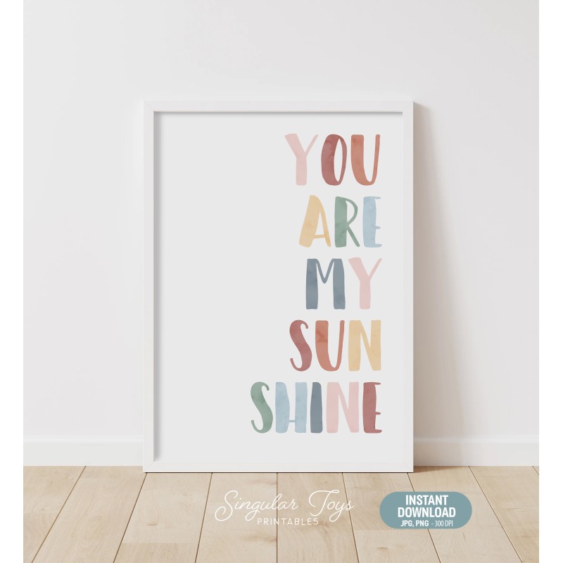 You Are My Sunshine 14 x 22.2 Letterpress Print – Neighborly